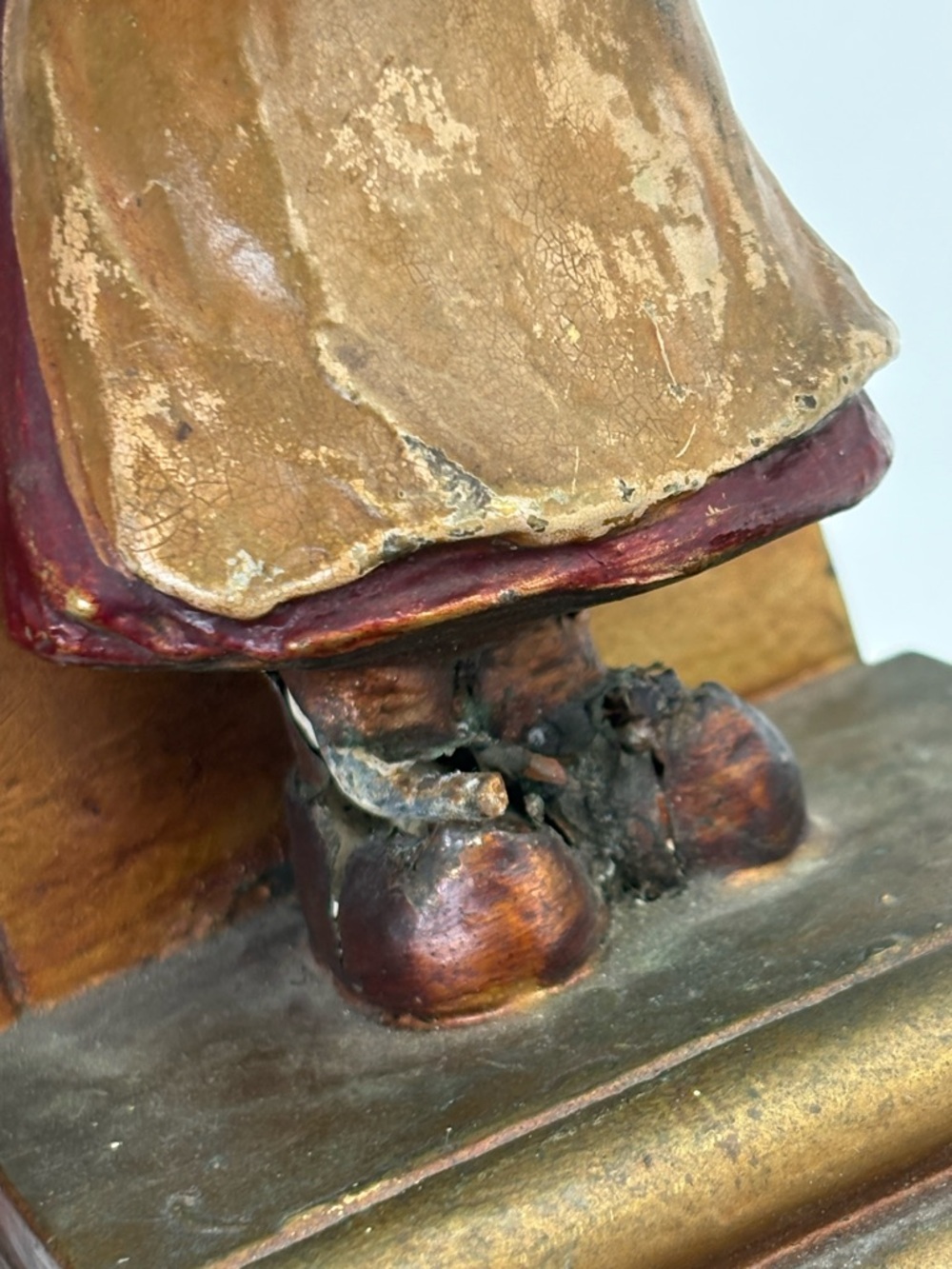 Vintage 1930s Dutch Girl Figurine Bookend by Armor Bronze - Picture 10 of 12